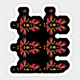 Fantasy flowers pattern Sticker